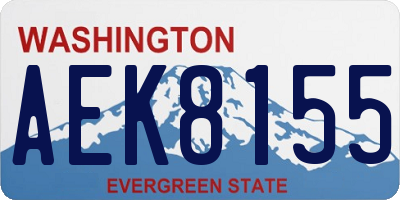 WA license plate AEK8155