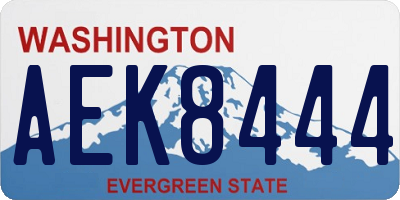 WA license plate AEK8444