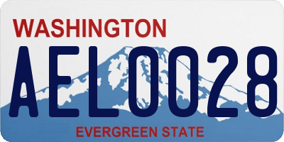 WA license plate AEL0028