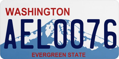 WA license plate AEL0076