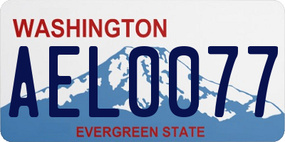 WA license plate AEL0077