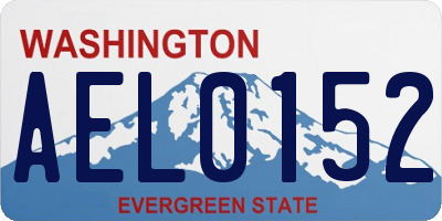 WA license plate AEL0152