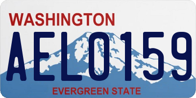 WA license plate AEL0159