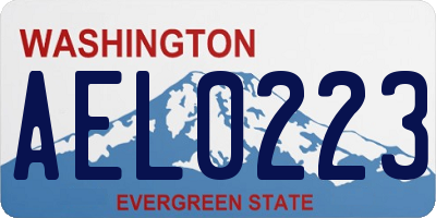 WA license plate AEL0223