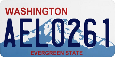 WA license plate AEL0261