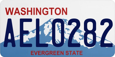 WA license plate AEL0282