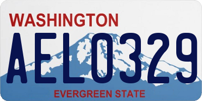 WA license plate AEL0329