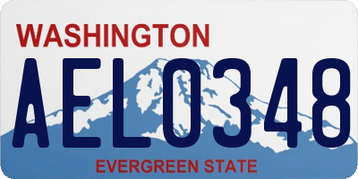 WA license plate AEL0348