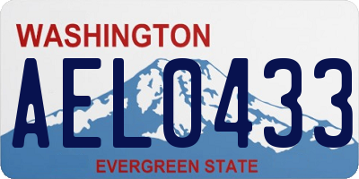 WA license plate AEL0433