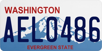 WA license plate AEL0486