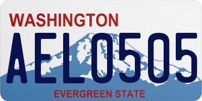 WA license plate AEL0505