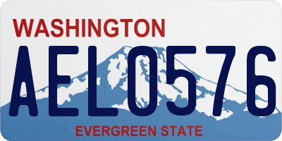 WA license plate AEL0576