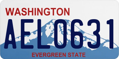 WA license plate AEL0631
