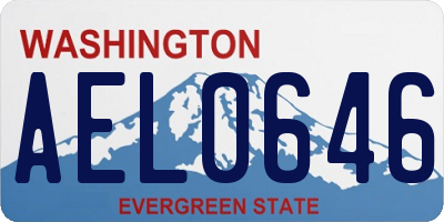 WA license plate AEL0646