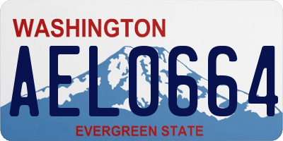 WA license plate AEL0664