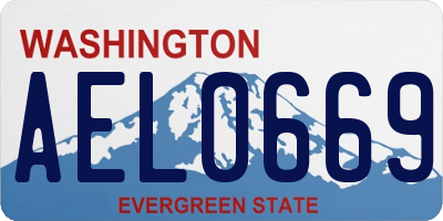 WA license plate AEL0669