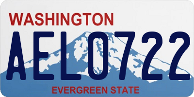 WA license plate AEL0722