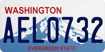WA license plate AEL0732
