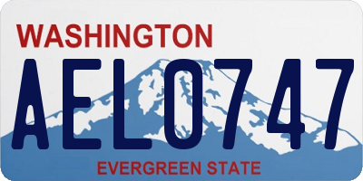 WA license plate AEL0747