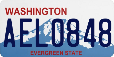 WA license plate AEL0848
