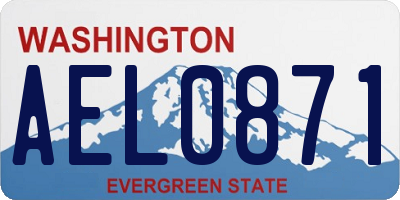 WA license plate AEL0871
