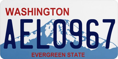WA license plate AEL0967