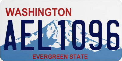 WA license plate AEL1096