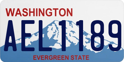 WA license plate AEL1189