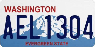 WA license plate AEL1304