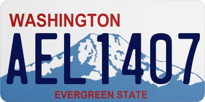 WA license plate AEL1407