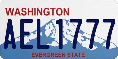 WA license plate AEL1777