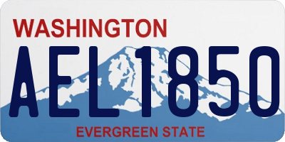 WA license plate AEL1850
