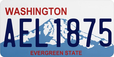 WA license plate AEL1875