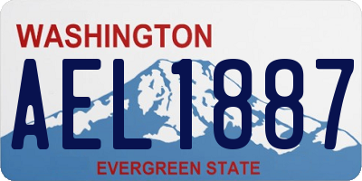 WA license plate AEL1887