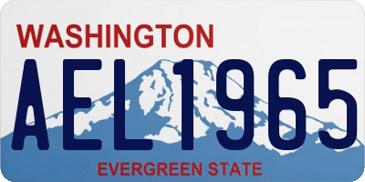 WA license plate AEL1965