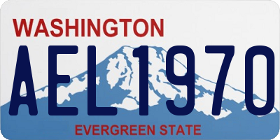 WA license plate AEL1970