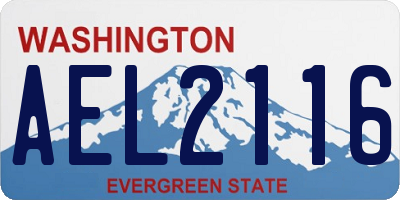 WA license plate AEL2116