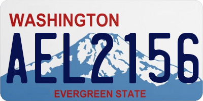 WA license plate AEL2156