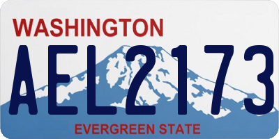 WA license plate AEL2173