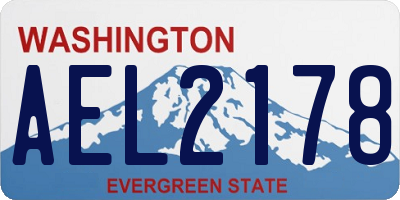 WA license plate AEL2178