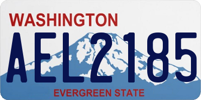 WA license plate AEL2185