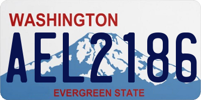 WA license plate AEL2186