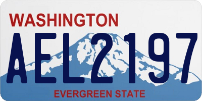 WA license plate AEL2197