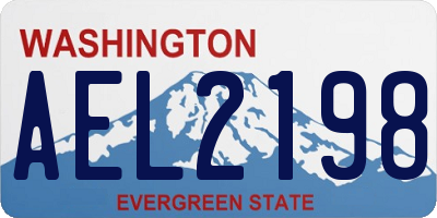 WA license plate AEL2198