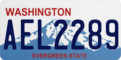 WA license plate AEL2289