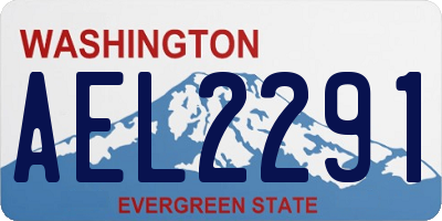 WA license plate AEL2291