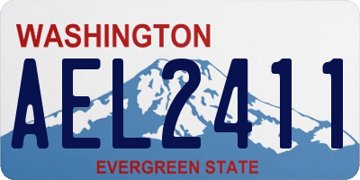 WA license plate AEL2411