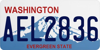 WA license plate AEL2836