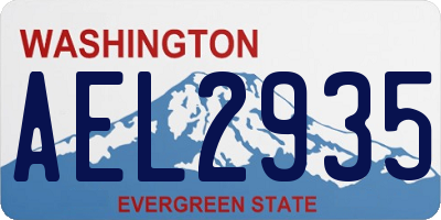 WA license plate AEL2935