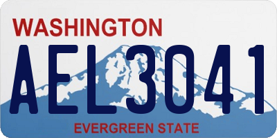 WA license plate AEL3041